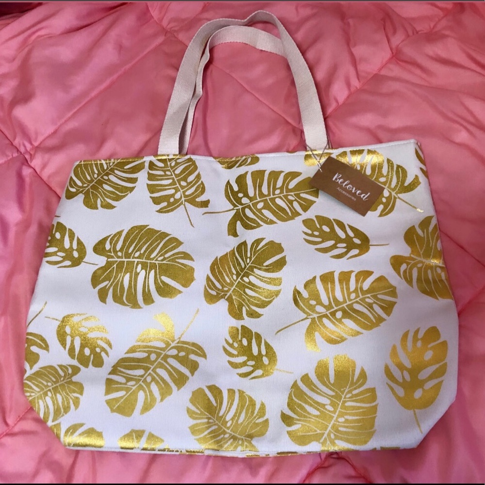 Beloved Shimmer Leaf Tote, BNWT